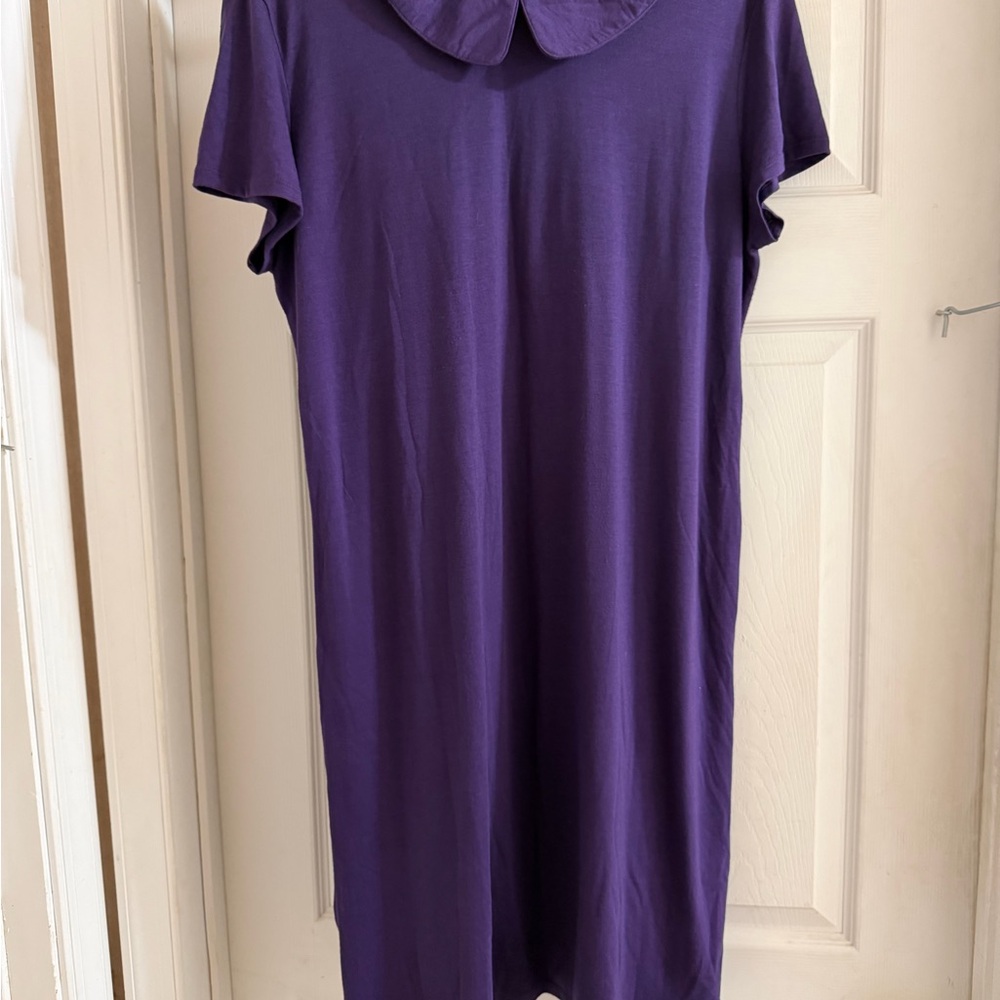 Chic Purple Mini Dress with Collar